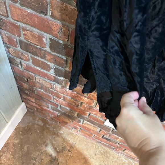 CP Shades womens velvet slits whimsigoth dark romantic maxi skirt black large - Picture 2 of 6